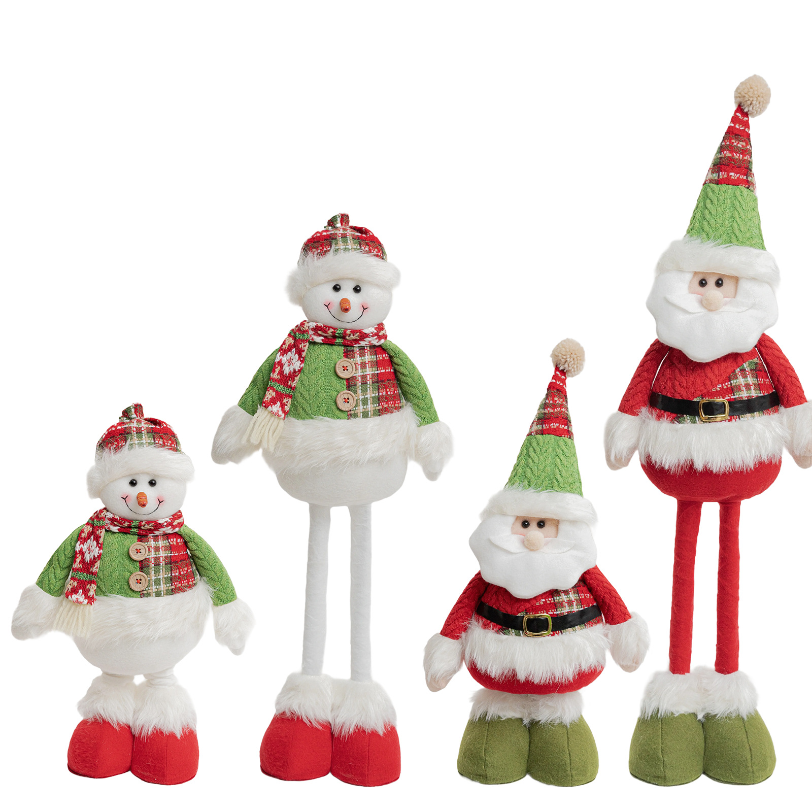Navidad retráctil de pie Santa muñecas