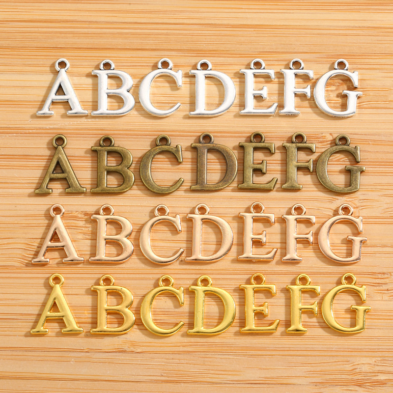 Alloy jewelry 26 English alphabet A- Z pendant diy bracelet key chain jewelry accessories pendant S115