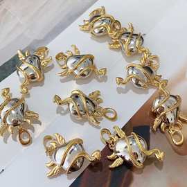 鄂豪珠宝18K金 5G硬K恶魔天使吊坠轻奢显大k金挂件胖墩墩项链坠