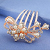 Hair accessory from pearl with bow, hairgrip, metal elegant hair stick