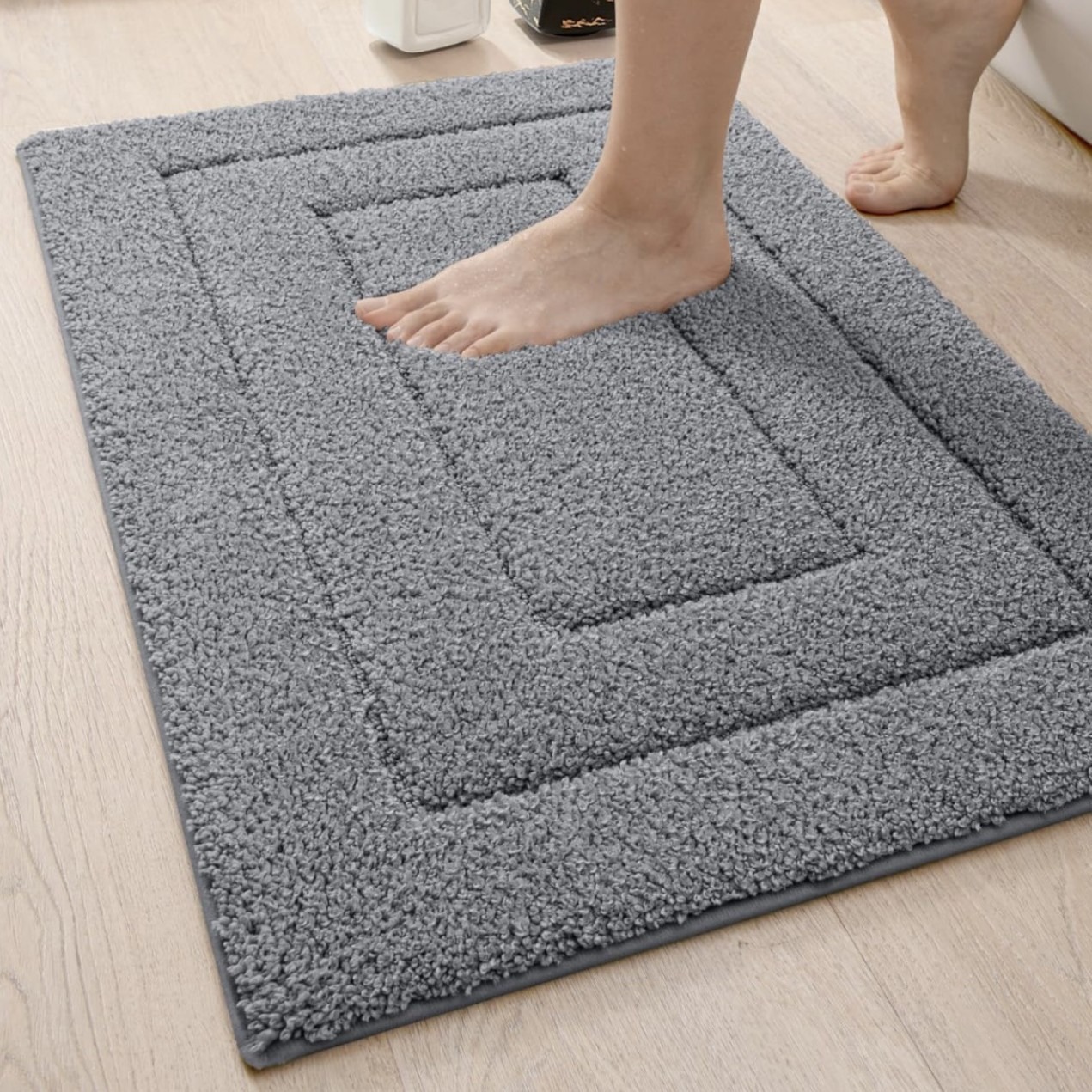 Cachemira transfronteriza alfombra de baño absorbente de agua inodoro puerta de inodoro pie de alfombra de baño antideslizante fácil de golpear alfombra de puerta