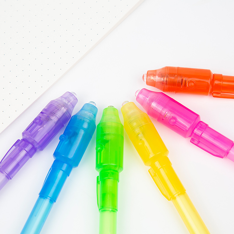 Juguetes de cabeza grande multifuncional UV LED luminoso función de plástico magia de color uv publicidad resaltador de oficina