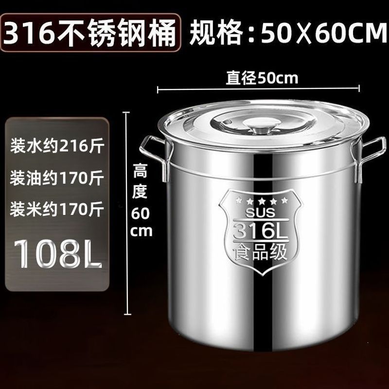 Capacious bucket stainless steel for commercial use for home use