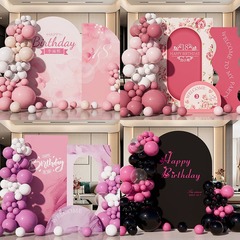 女の子诞生日アレンジセットブラックピンクブラックピンク诞生日シーン装饰婚约プロポーズイベントアレンジ