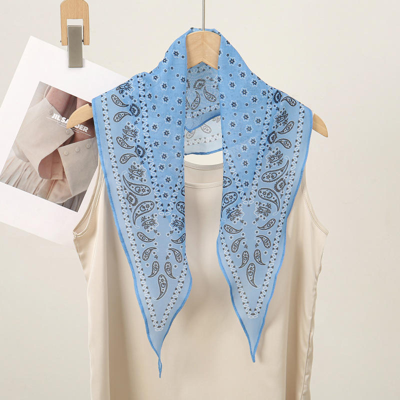 30g Weight Silk Scarf Classification Holiday, Street Occasion Cotton Material Solid Color Pattern Summer Season Women's Gender Elegant, Basic Style Women's Elegant Basic Solid Color Cotton Silk Scarf 9