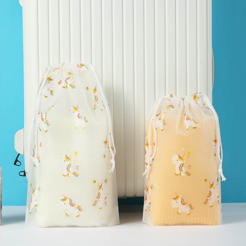 Frosted cordón bolsa ropa zapatos a prueba de polvo cordón bolsa de embalaje calcetines ropa interior bolsa de embalaje bolsa de almacenamiento de viaje