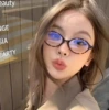 Zhang Yuanying's same style nerd glasses Korean style retro oval small frame [1 piece/bag]