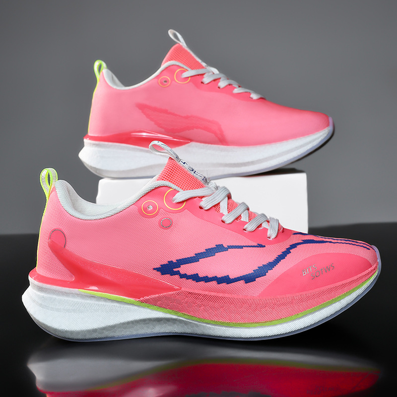 Zapatos de corrida de carbono superligero transpirables adolescentes para hombres y mujeres, zapatos de corrida casuales para estudiantes