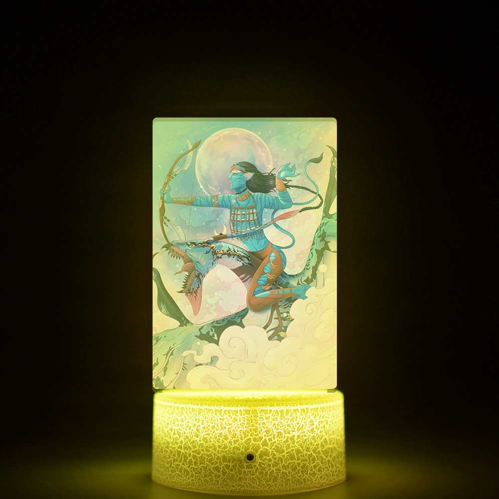 Акриловый LED-ночник Avatar 3 «Огонь и Пепел», 16 цветов, сенсорная подставка, 20,5×14,5×6 см