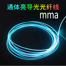 导光条光纤通体侧面发光MMA软质透明实芯光纤条氛围灯导光纤维灯