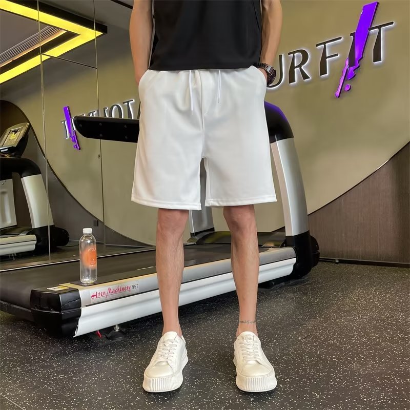 Pantaloncini casual da uomo sottili estivi versione coreana in pantaloni dritti tinta unita versatili ruffiani belli - stampabili_voghion.com