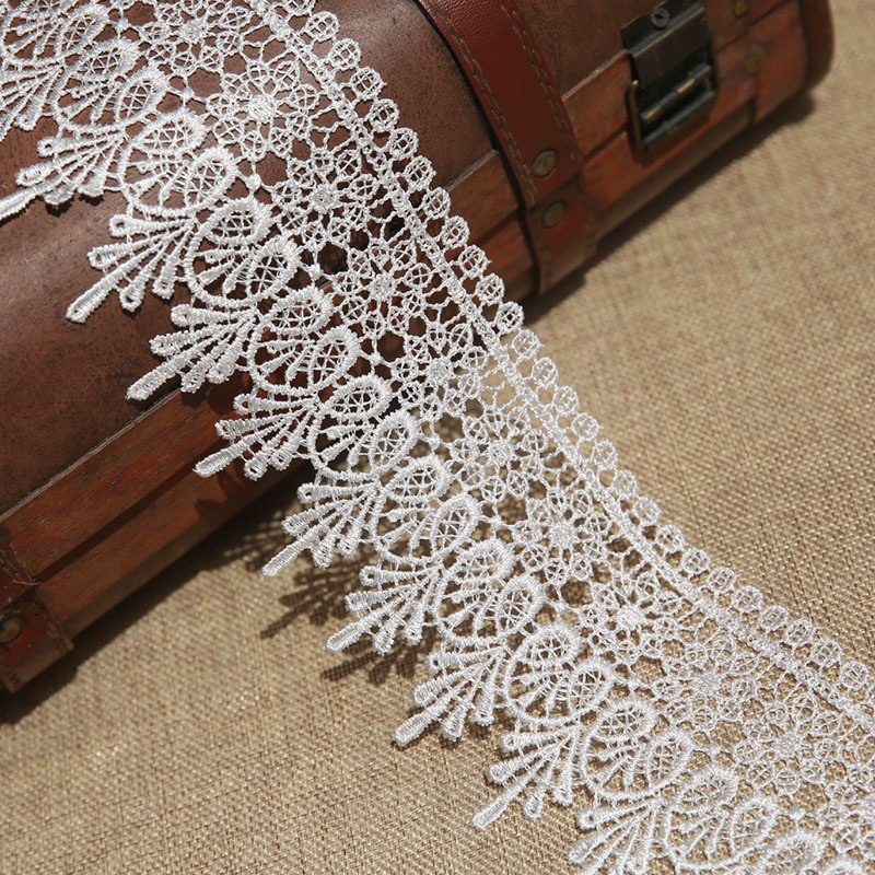 Yi Da encaje soluble en agua accesorios tela cortina de encaje falda de prenda decoración de collar encaje