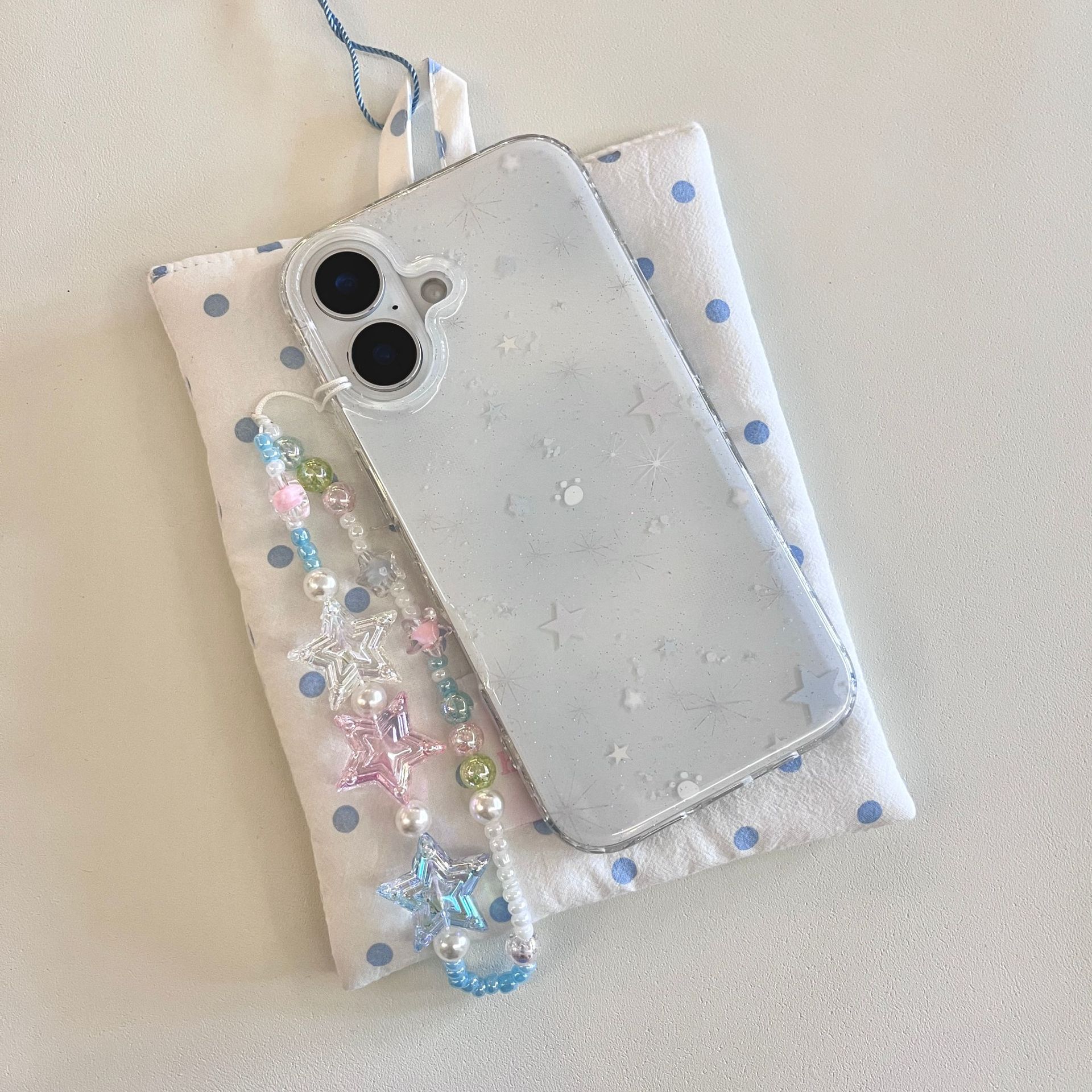 Estrellas degradadas simples de nicho para iPhone15ProMax funda para teléfono móvil 16Pro cadena 14/13 femenino 16PM