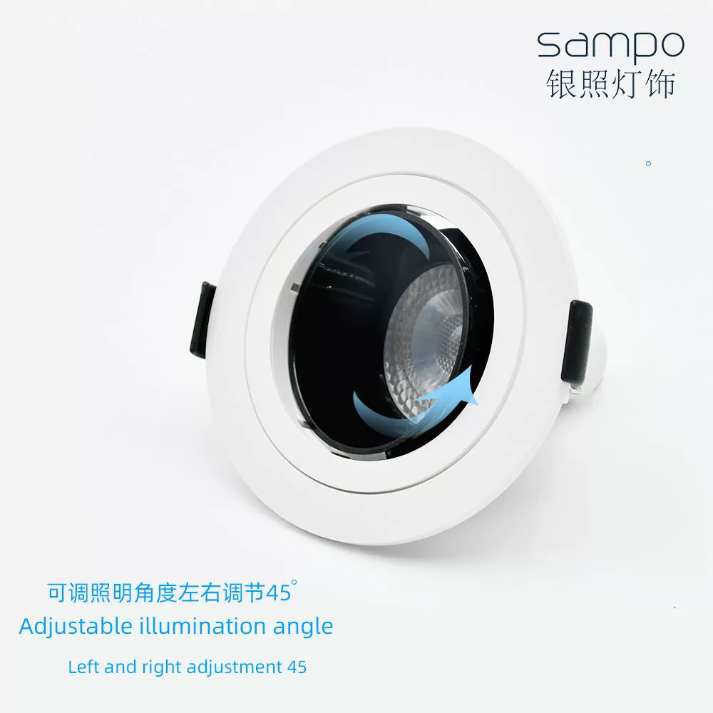 В наличии Встроенный антибликовый корпус лампы GU10 Чашка светильника MR16 квадратный круглый пластиковый патрон Корпус прожектора Даунлайт