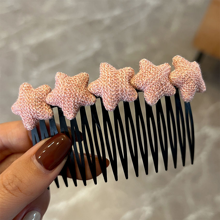 Estilo coreano peine de pelo insertar peine horquilla al por mayor cabeza trasera horquilla rota acabado artefacto flequillos horquilla lateral clip femenino