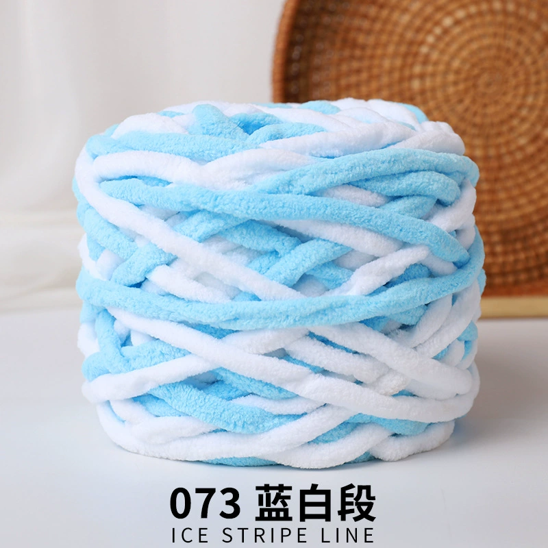 Yarn ball 100% polyester, bulky soft DIY scarf yarn, baby colors, 11×11×12 cm