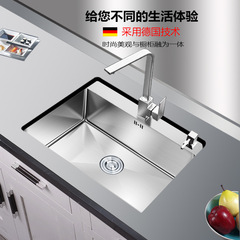 5ZV7 wholesale large stainless steel sink single kitchen 304 handmade vegetable basin 75x41 78x43 80x