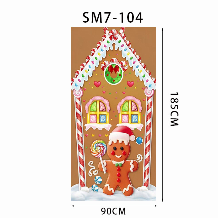 Pancarta Colgante para Puerta de Navidad de Poliéster para Navidad