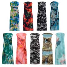 �ļ��¿�Ů�bһ���I�W�W���Lӡ�������B��ȹ�ް��Gɫӡ����ɫӡ��