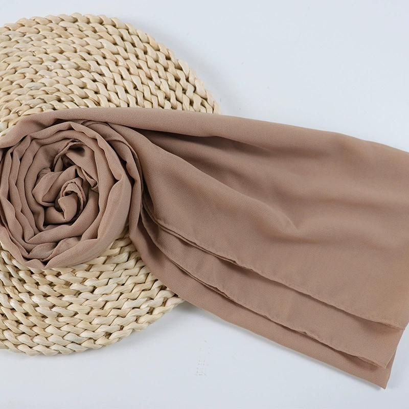 Шифоновый шарф (JJ SCARF) женский 70×180 см, 75D легкий длинный шарф с жемчужной фактурой