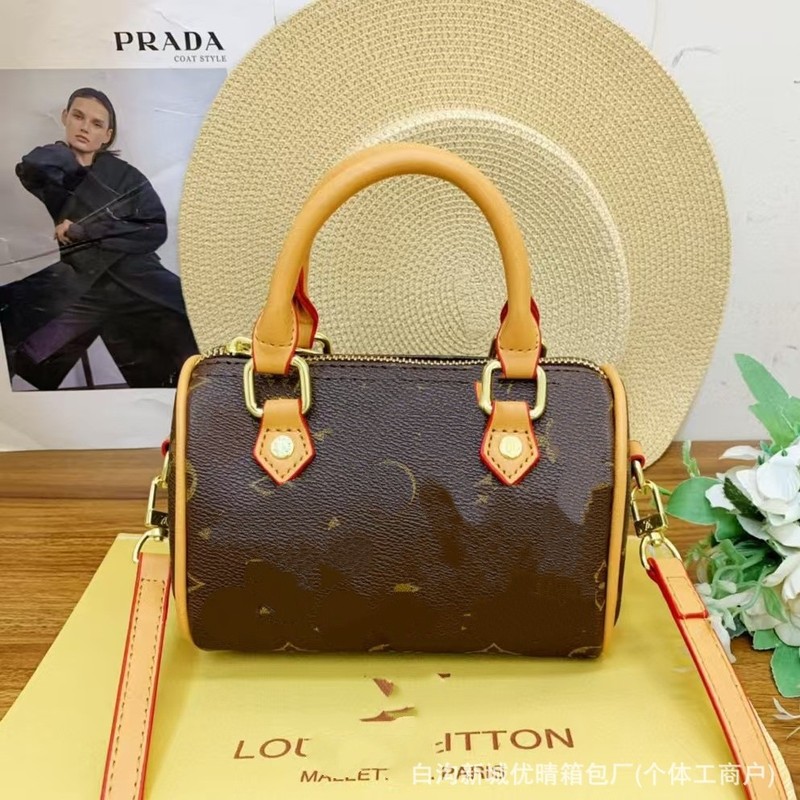 驴家新款波士顿迷你小包包老花波士顿手提包口红钥匙单肩包挂手袋|undefined