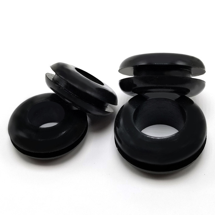 现货批发 内径6.5外径13硅胶护线圈 双面通孔护线环 橡胶护线套