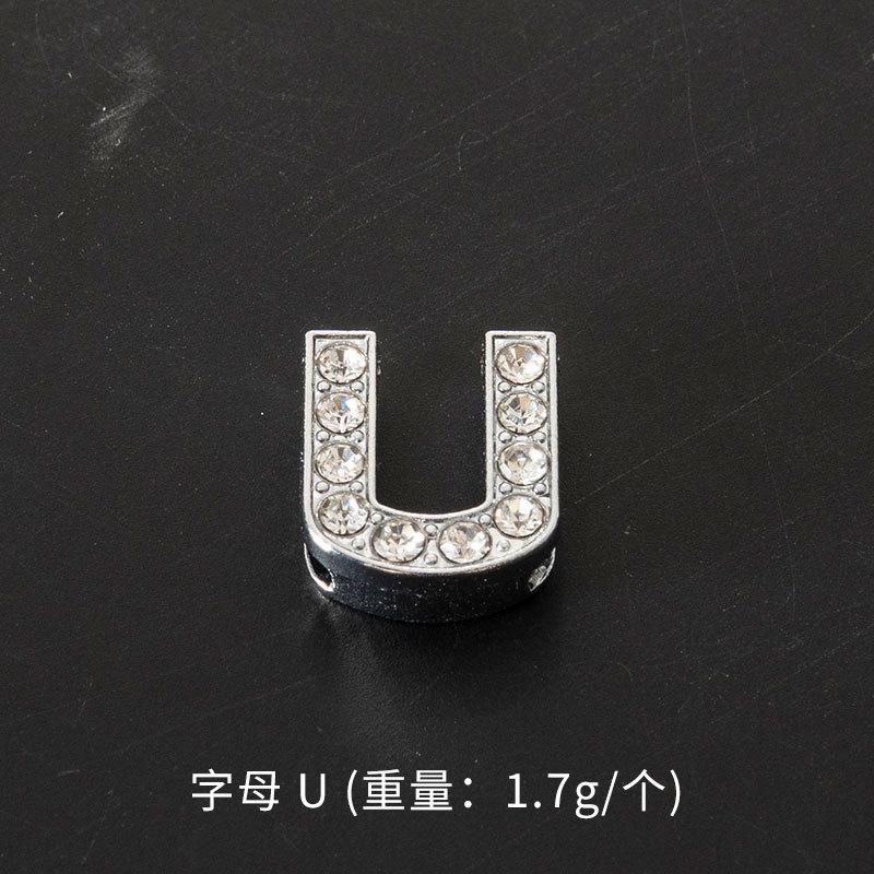 英語のアルファベットの数字の合金のネックレスのペンダントはダイヤモンドのブレスレットのペンダントのアイデアのアクセサリーの手作りのDIY材料を入れます。
