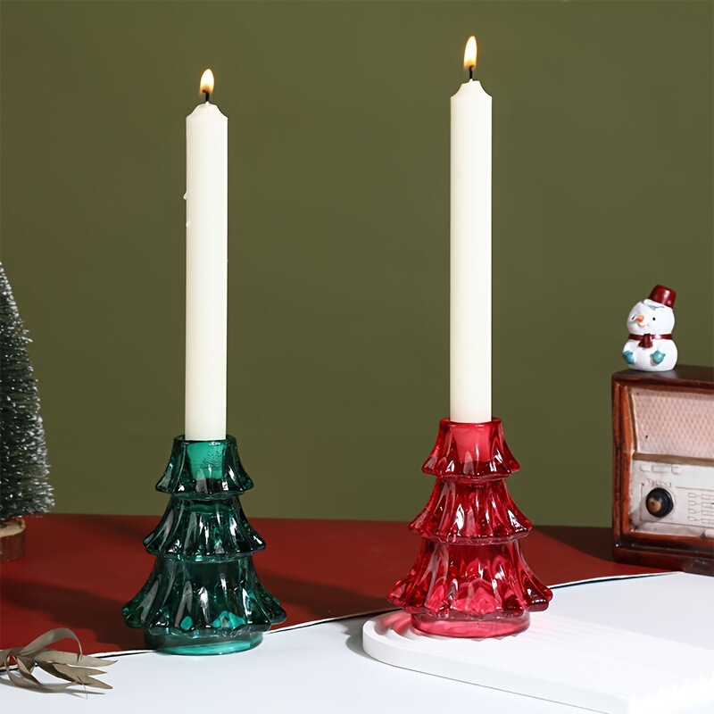 3 個クロスボーダーホット販売スポットガラスクリスマスツリーキャンドルホルダークリスマス装飾装飾品ドロップシッピング中サイズ|undefined