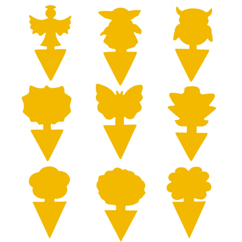 Липкая доска особой формы от насекомых Двусторонняя желтая доска Сильная приклеивающаяся доска от насекомых Бабочка Сад Наклейка от комаров Ловушка для насекомых