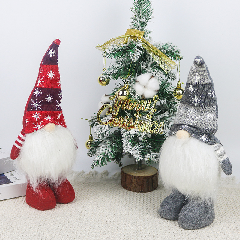 クリスマス装飾サンタクロース顔のない人形人形ウィンドウ装飾品クリスマス用品北欧スタイルの装飾|undefined
