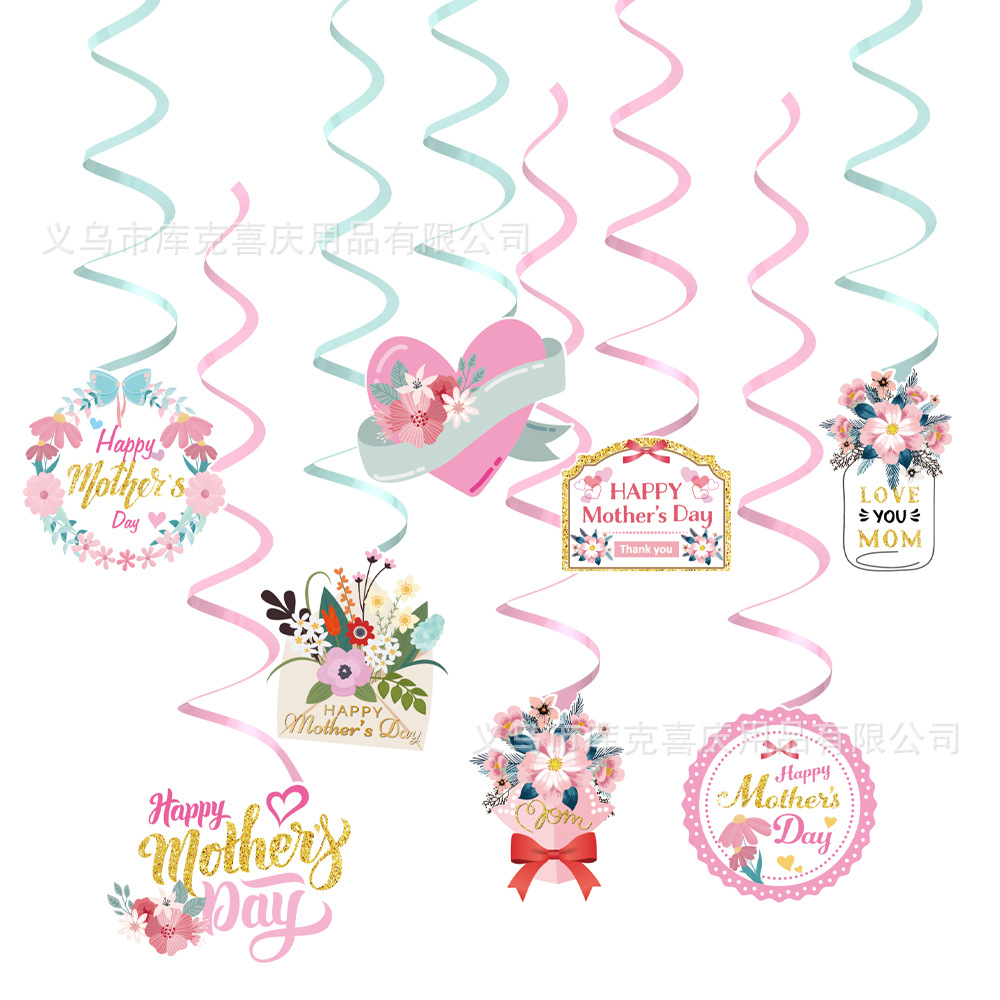 Nuevo Día DE LA Madre tema de la flor del partido decoración suministros Día DE LA Madre tire de la bandera bandeja de papel cubierta de la decoración del tejido