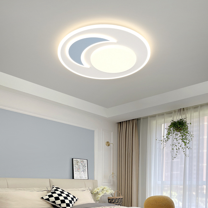 Nueva lámpara de sala de estar atmósfera simple moderna lámpara de techo dormitorio comedor iluminación de toda la casa iluminación combinación de paquetes de faro