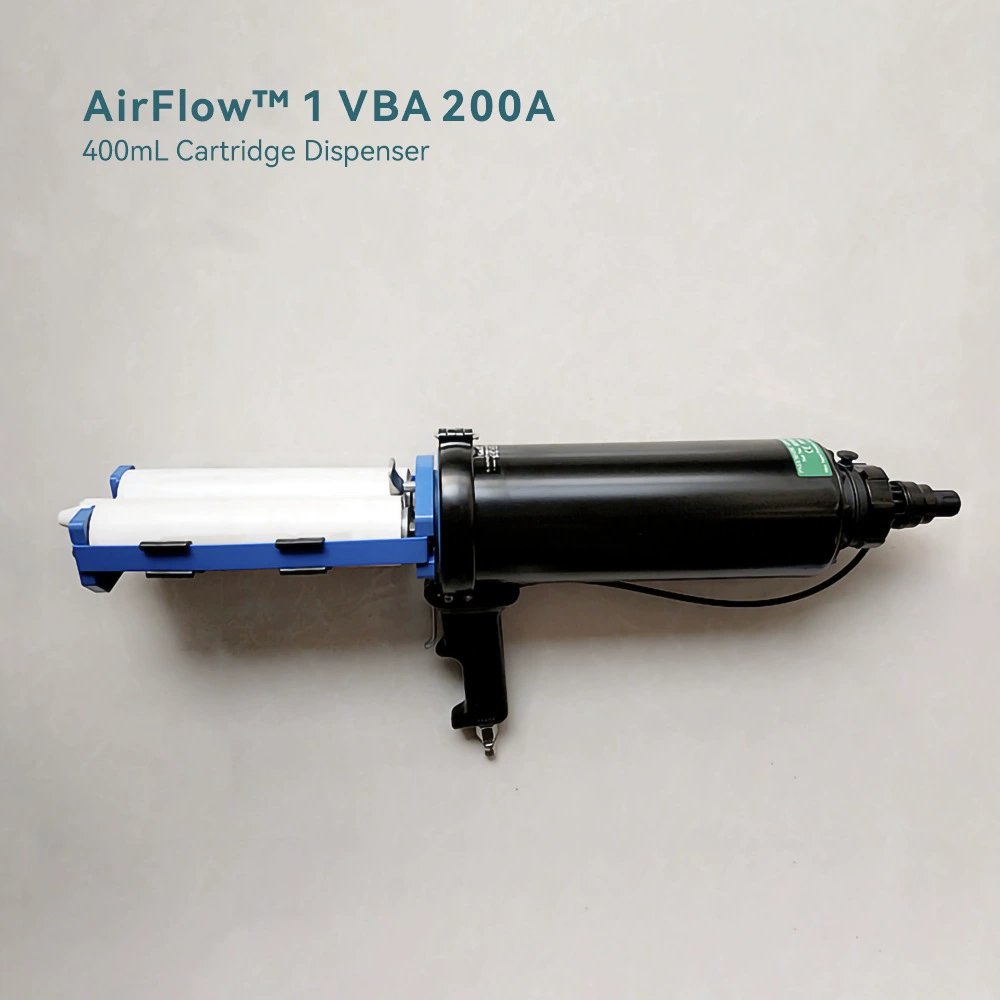 Импортный пневматический двухкомпонентный клеевой пистолет Therzer COX VBA 200A 400ML 1:1 оригинальный импорт