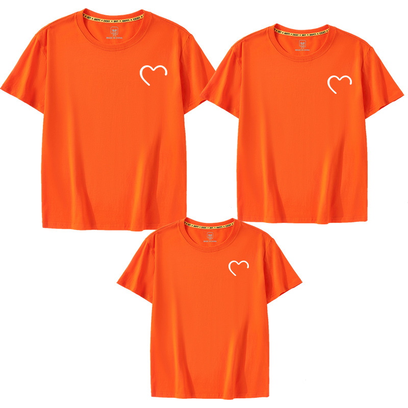 Klein ropa para padres e hijos una familia de tres líneas de verano amor impreso ropa familiar 2024 nueva ropa de jardín de infantes