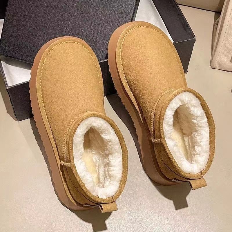 Botas de nieve de fondo grueso Meirard2025 invierno resistente al desgaste nuevos zapatos de algodón extra gruesos para calentar y antideslizante