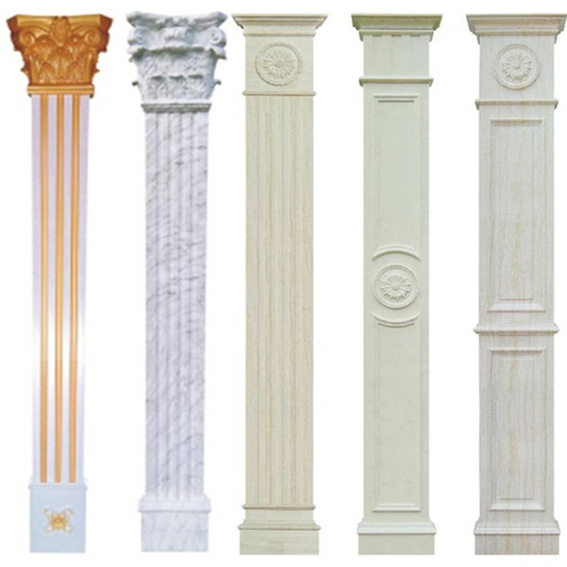 欧式罗马柱仿大理石圆柱背景墙门套垭口别墅方形四方柱装饰包柱子