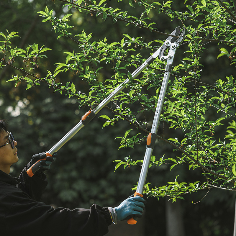 伸缩4档长柄大弯刀园林绿篱粗枝剪果树枝修剪大力剪园艺工具批发