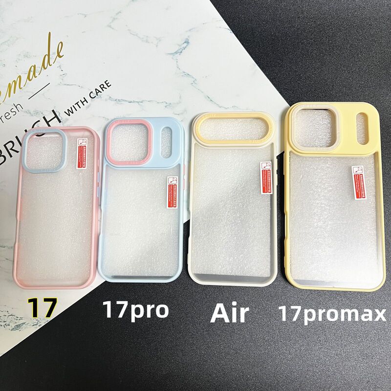 Contrast Color Apple 17Promax Two-Color Mobile Phone Case Iphone15/14Pro Frosted Shell Acrylic 12 Groove Shell