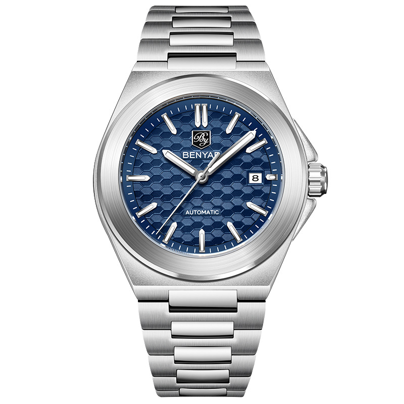 Benyabenyar reloj de hombre mecánico automático de moda impermeable nocturna reloj de acero BY - 5219M