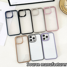外贸臻耀亚克力蝴蝶结适用iphone17手机壳16镶钻15金属镜头框14pm