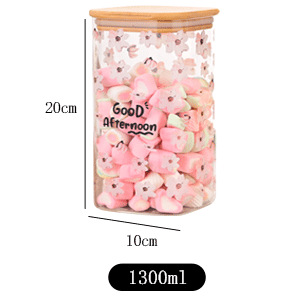 100 * 200 (1300ml con cubierta de bambú) flores de cerezo