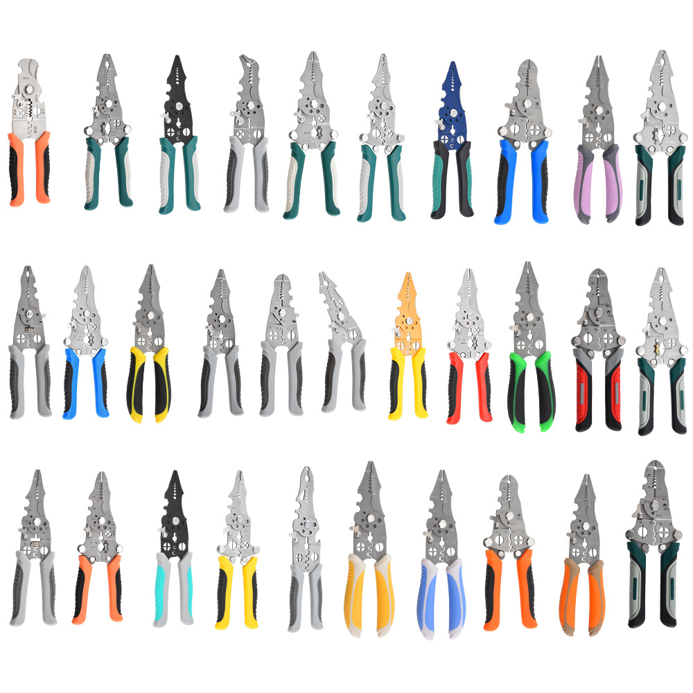 厂家多功能剥线钳 电工剪线接线拨线压线剥线钳 手持可折叠剥线钳