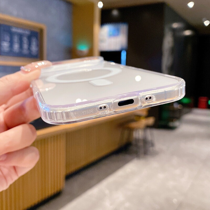 新款适用iphone17promax苹果16pro手机壳透明磁吸magsafe充电同款|undefined