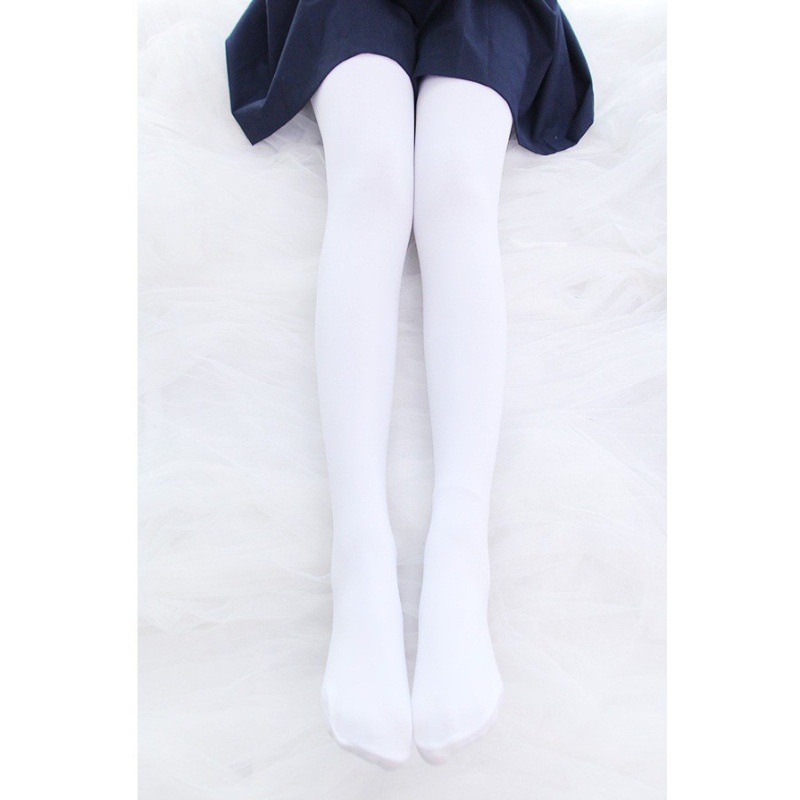 Adult White Pantyhose Japanese Style Soft Girl Warm Pants fleece-lined Thickened Autumn and Winter Leggings Lolita Stockings