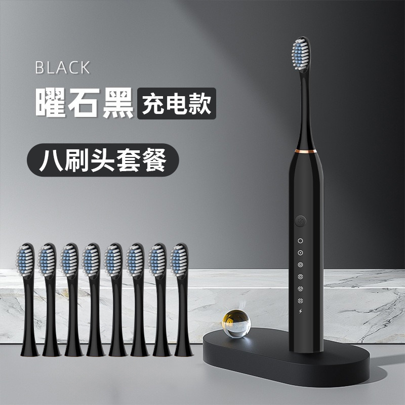 Enjuague de dientes portátil transfronterizo, limpiador de dientes automático, cepillo de dientes eléctrico ultrasónico para adultos, niños, mujeres, carga de viaje