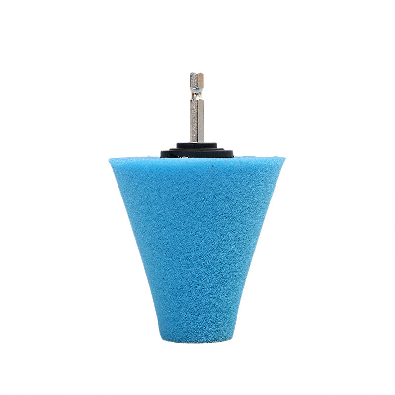 Venta al por mayor cubo de la rueda del coche pulido esponja disco cono pulido esponja rueda manija de la puerta interior pulido rueda para taladro eléctrico