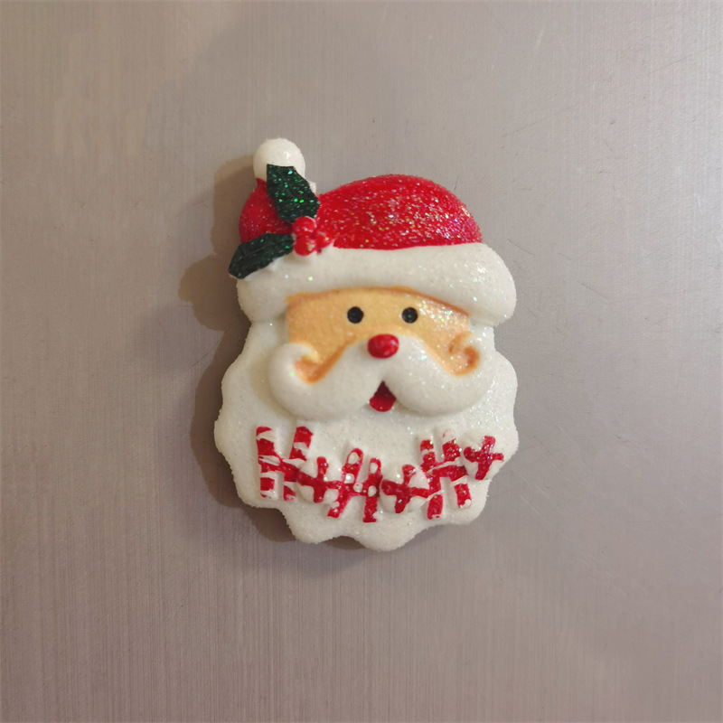 Cute Cartoon Three-dimensional Santa Claus Refrigerator Magnets Christmas Decoration display picture 5