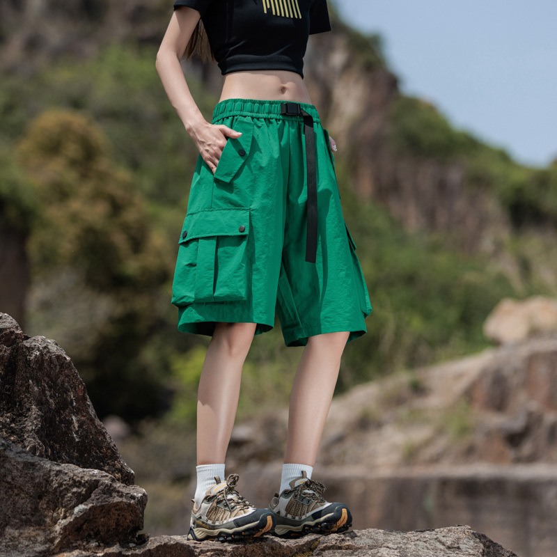 Dk01 Cross-Border New Shorts American Dopamine Style Couple Men and Women Five-Point Cargo Shorts Multi-Pocket Summer Shorts