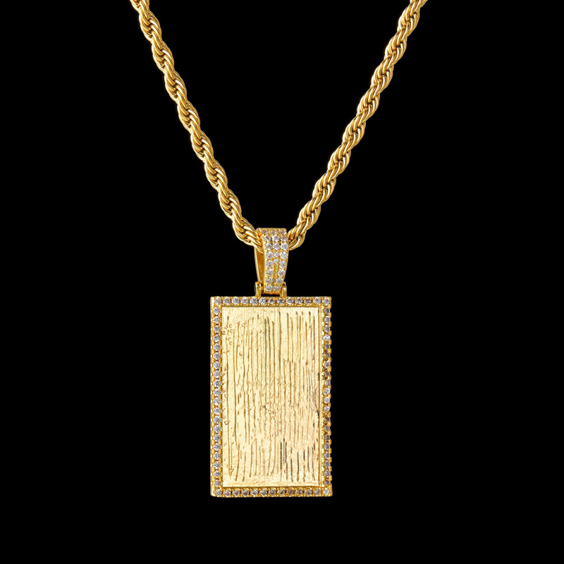 Wholesale Jewelryrectangular Brand Pendant Copper Necklace Nihaojewelry display picture 9