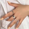 Accessory hip-hop style, trend adjustable ring, set, European style, on index finger, 3 piece set